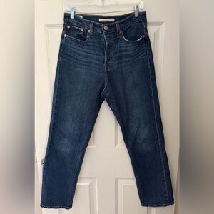 Levi’s Wedgie Straight High Waisted Jeans in Blue, Size 29